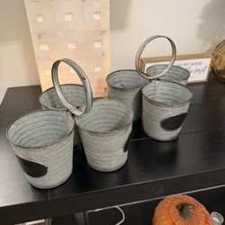 Metal Buckets (set Of 2)