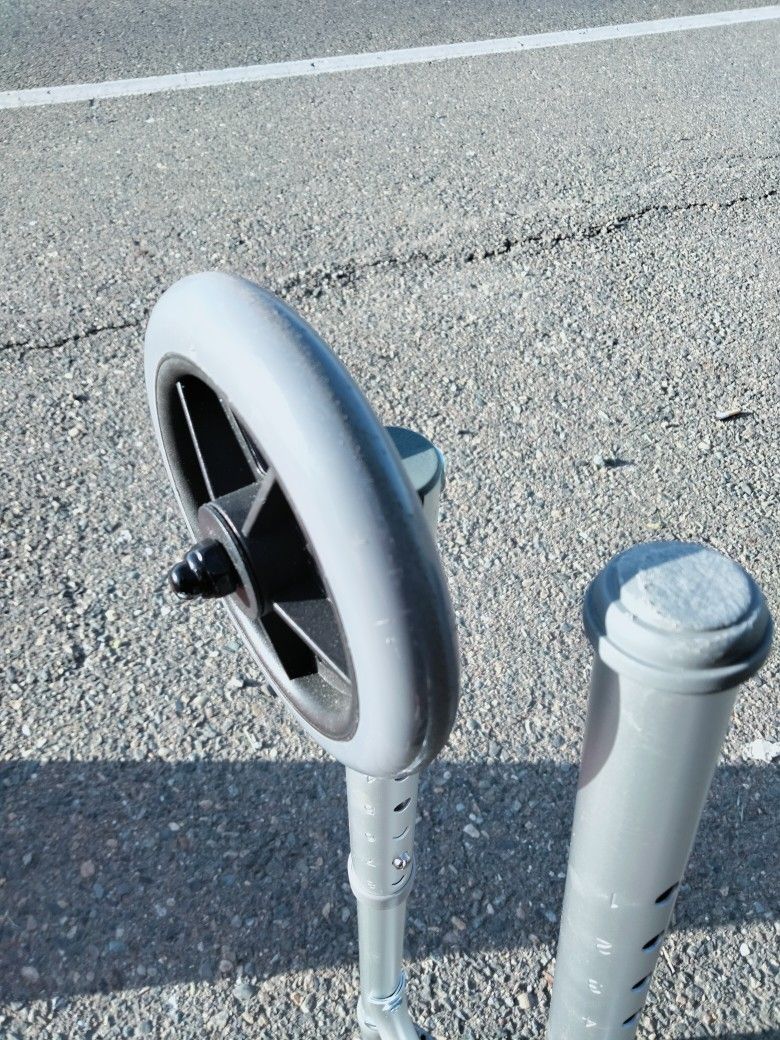 Brand New "Drive" Foldable Delux Two Button Walker W/ 5" Wheels