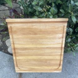Wood Over-the-Counter Pastry and Cutting Board with Juice Groove (21” x 18")