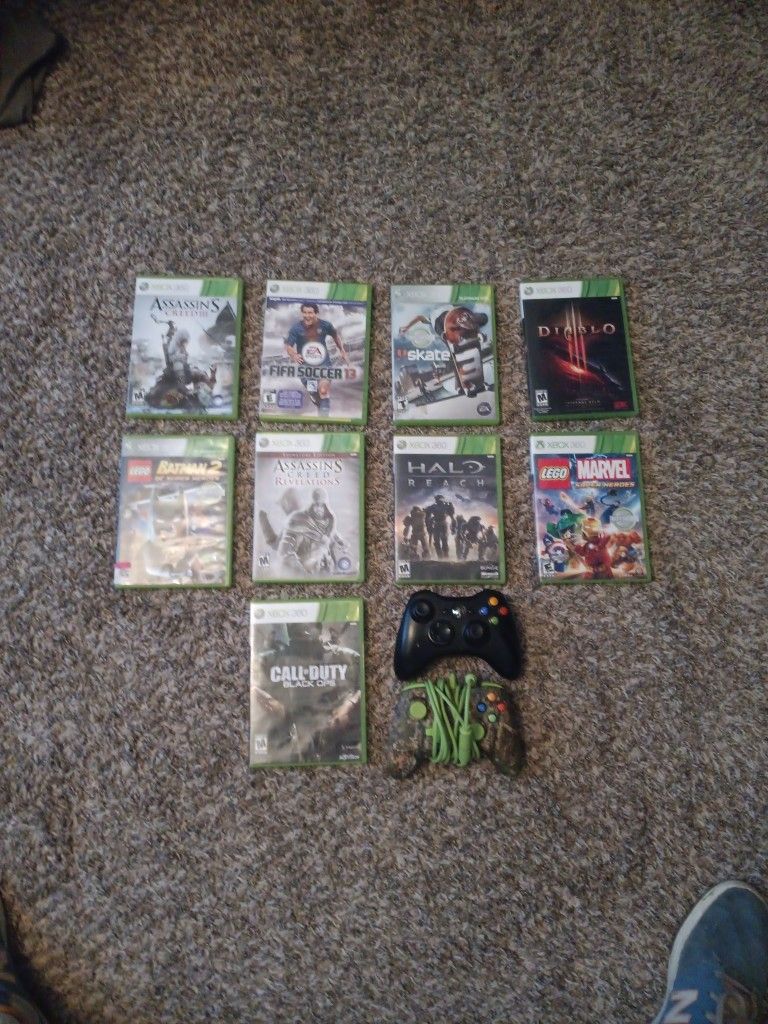 Xbox 360 Games And Controllers 