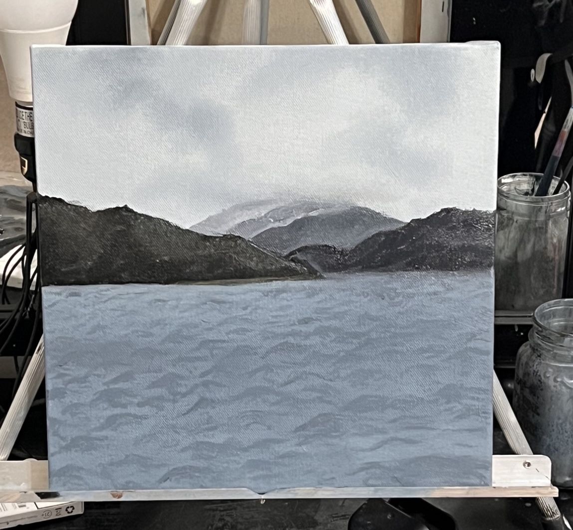 Mountains Oil Painting