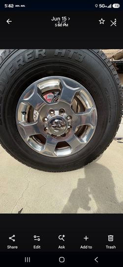 4,Wheels and tires 18" 8 lug dodge ram utility truck 8x6.5