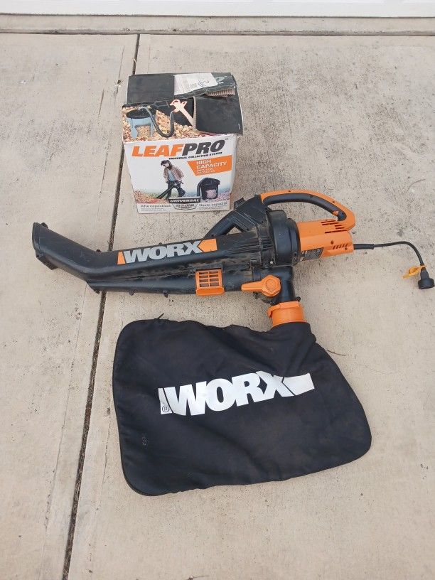 WORX Leaf Blower and Sedder w/ Pro Bagger