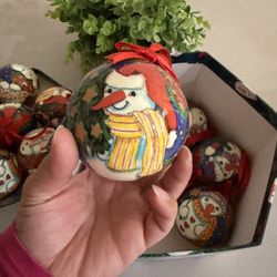 Christmas Vintage Snowman Ornament Set (14)