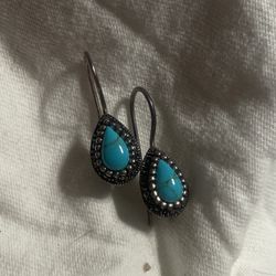 Turquoise & Silver Earrings