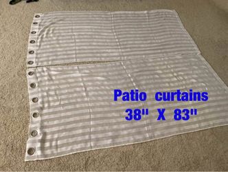 Patio  curtains  :  38"  X  83"  -  $15