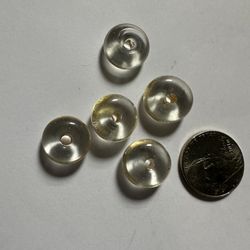24K Gold Foil-lined Handblown Italian Lamp Work Glass Beads
