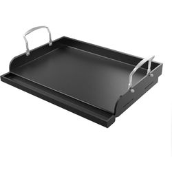 Griddle for Gas Grill, Flat Top Cast Iron Griddle Insert for Outdoor Gas 17" x13" x5” Nonstick Coating