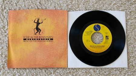 Echo & The Bunnymen “Bring On The Dancing Horses” Vinyl 7” Single w Picture Sleeve 1985 Sire Records Allied Pressing Gorgeous Collector’s Copy Hard to