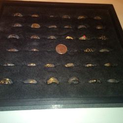 34 RINGS and PURSE - Rosetti Toe Rings Silver Gold Copper Tungsten Wedding Diamond  Size 