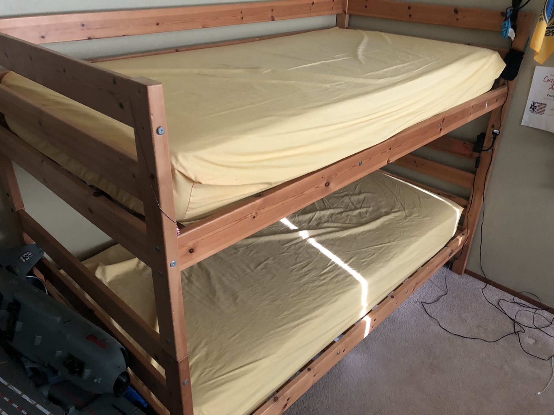 Bunk beds included mattresses