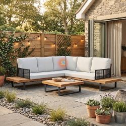 Premium Outdoor L-Shaped Sectional Patio Furniture Set