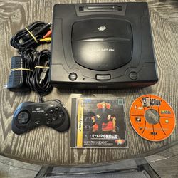 Sega Saturn American Complete With 2 Games. Tested And Working!