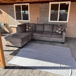 Faux Suede Sectional Couch