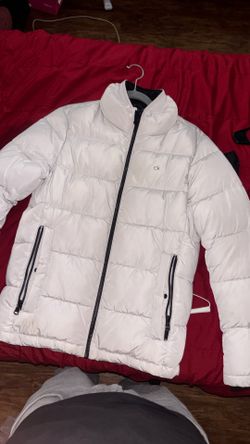 calvin klein white puffer