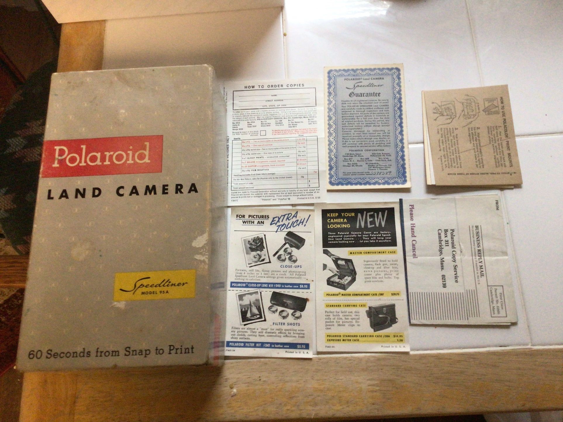 Polaroid Land Camera Speedliner Model 95A