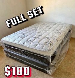 Full size pillow top mattress with box spring included