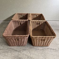 Dishwasher Safe Baskets Set Of 4, 12.5” 8.5” 5”