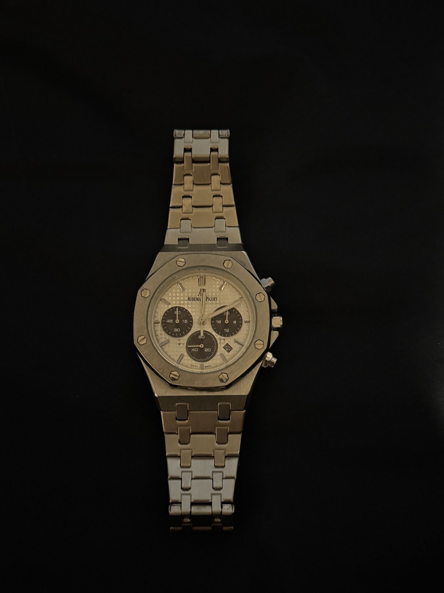 AP Royal Oak Silver Chronograph White Face