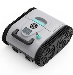Cordless Pool Cleaner Robot for Wall & Waterline Cleaning, Automatic Pool Vacuum Cleaner for Inground & Above Ground Pools up to 3200 sq.ft, 120 Mins 