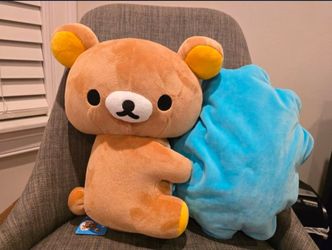 Rilakkuma Bear San-X Hugging Blue Cloud Plush
