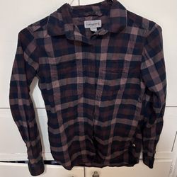 Carhartt Womens Size XS 0/2 Flannel Shirt 