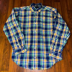 Ralph Lauren Youth Button Down Long Sleeved Shirt Size Large (16-18)