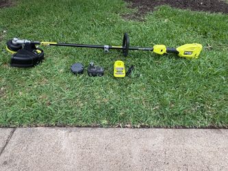 ONE+ HP 18V Brushless Whisper Series 15 in. Cordless Attachment Capable String Trimmer with 4.0 Ah Battery and Charger