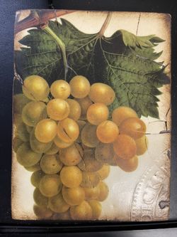 SID DICKENS T-110 GRAPES Memory Block Music Tile Wall Art 2003 Garden of Light Collection- Retired!