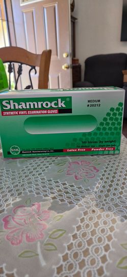 Shamrock. Synthetic vinyl gloves