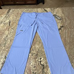 New Grey’s Anatomy by Barco scrub pants women’s size extra large Petite Ciel blue