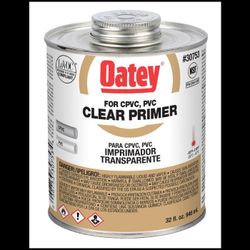 Oatey 30753 Pvc, Cpvc, 32 Ounce, Clear, Primer Pipe