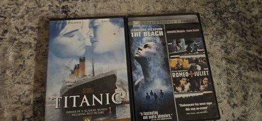 Leo Dvds Titanic, Romeo And Juliet, The Beach
