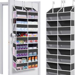 Brand New UVIAHOMI Heavy Duty Over The Door Organizer 5 Tiers, Extra Large Behind Door Storage of 10 Big Front & 10 Mesh Pockets, 80lb Weight Capacity