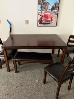 Brown dinning table