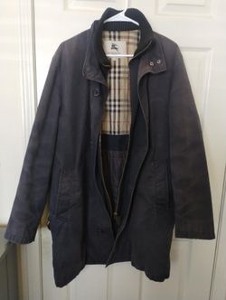 BURBERRY LONDON Nova Check quilted long coat, Large