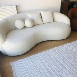 Bubble Bonita Ivory Boucle Living Room Set / 2pc