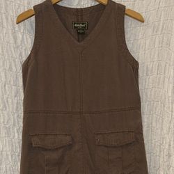 Eddie Bauer: Sleeveless Knee Length Dress, Pockets, Size: Small
