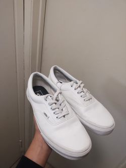 Vans Mens U ERA Tumble True White Talla 8.5, Blanco verdadero
