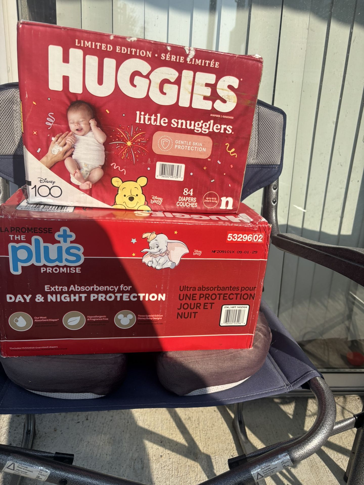 2 Boxes Of Huggies Newborn Diapers