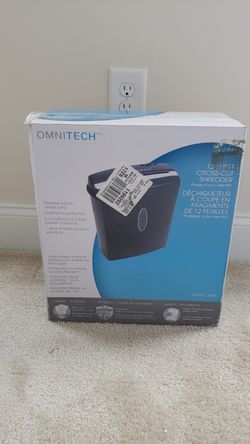 NEW Onmitech 12-sheet cross-cut shredder.