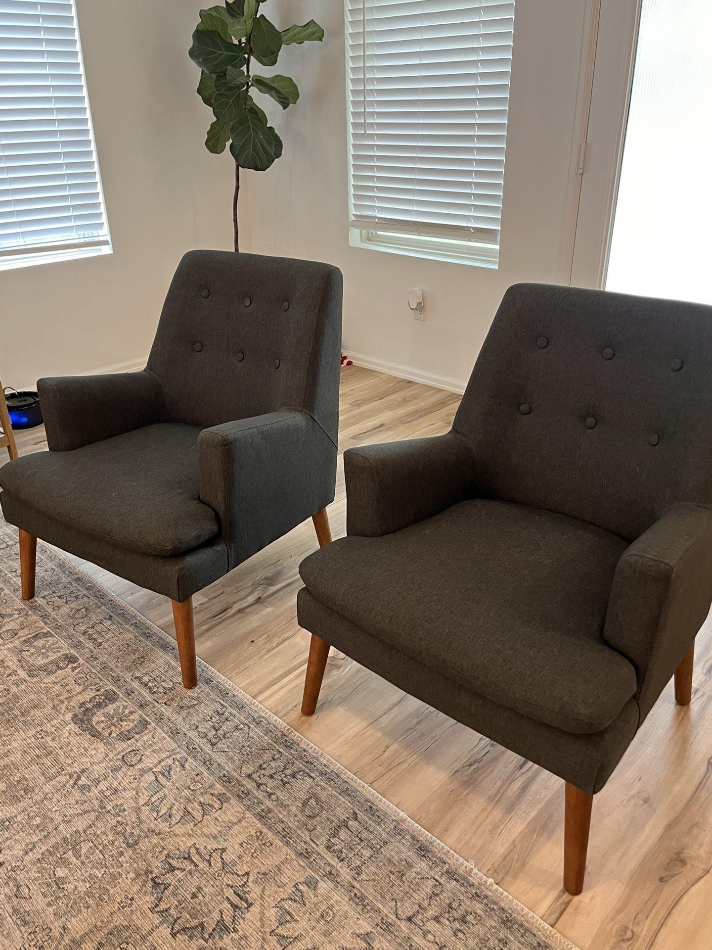 Dark Green Chairs (2)