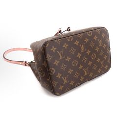 LOUIS VUITTON NOE Old Flower Coated Canvas Coated Cowhide Bucket Bag Single Shoulder Handbag Women's Brown(s买家9）56