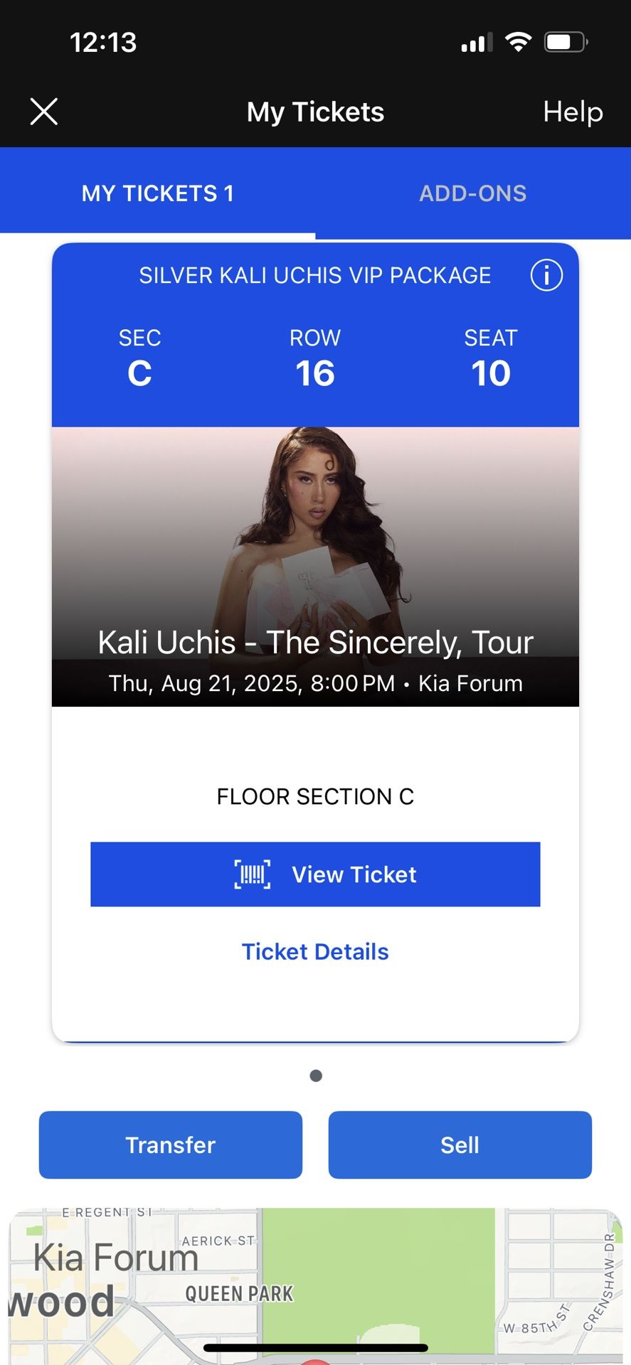 Kali Uchis Concert Ticket