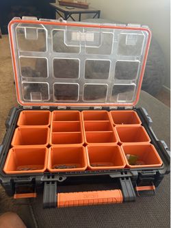 Pro Gear System Gen 2.0 Heavy Duty Impact Resistant Multi-section Tool and Small Parts Organizer With Transparent Lid