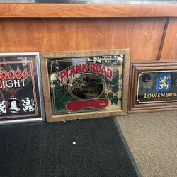 Vintage Framed Beer Mirrors Varies Brands And Sizes 