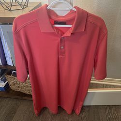 Callaway Mens Pink Golf Polo-Large
