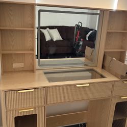 Wood Makeup Vanity