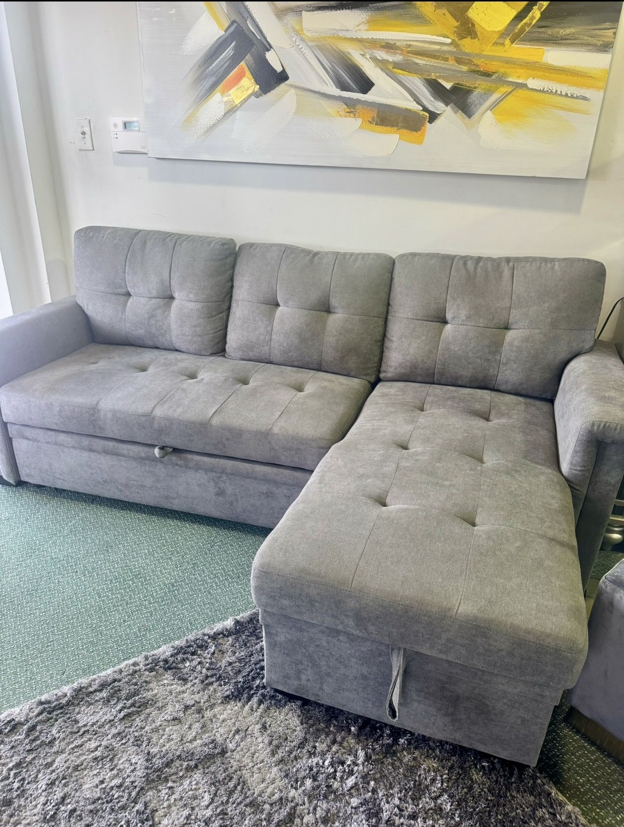 GRAY sleeper SECTIONAL 😍🩶🩶