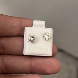 diamond gold earrings 14kt